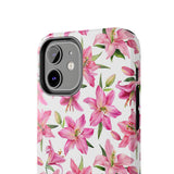STUBBIE Phone Case for Apple iPhone - Pink Lily Flower Phone Case