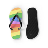 Bright Rainbow Flip Flops