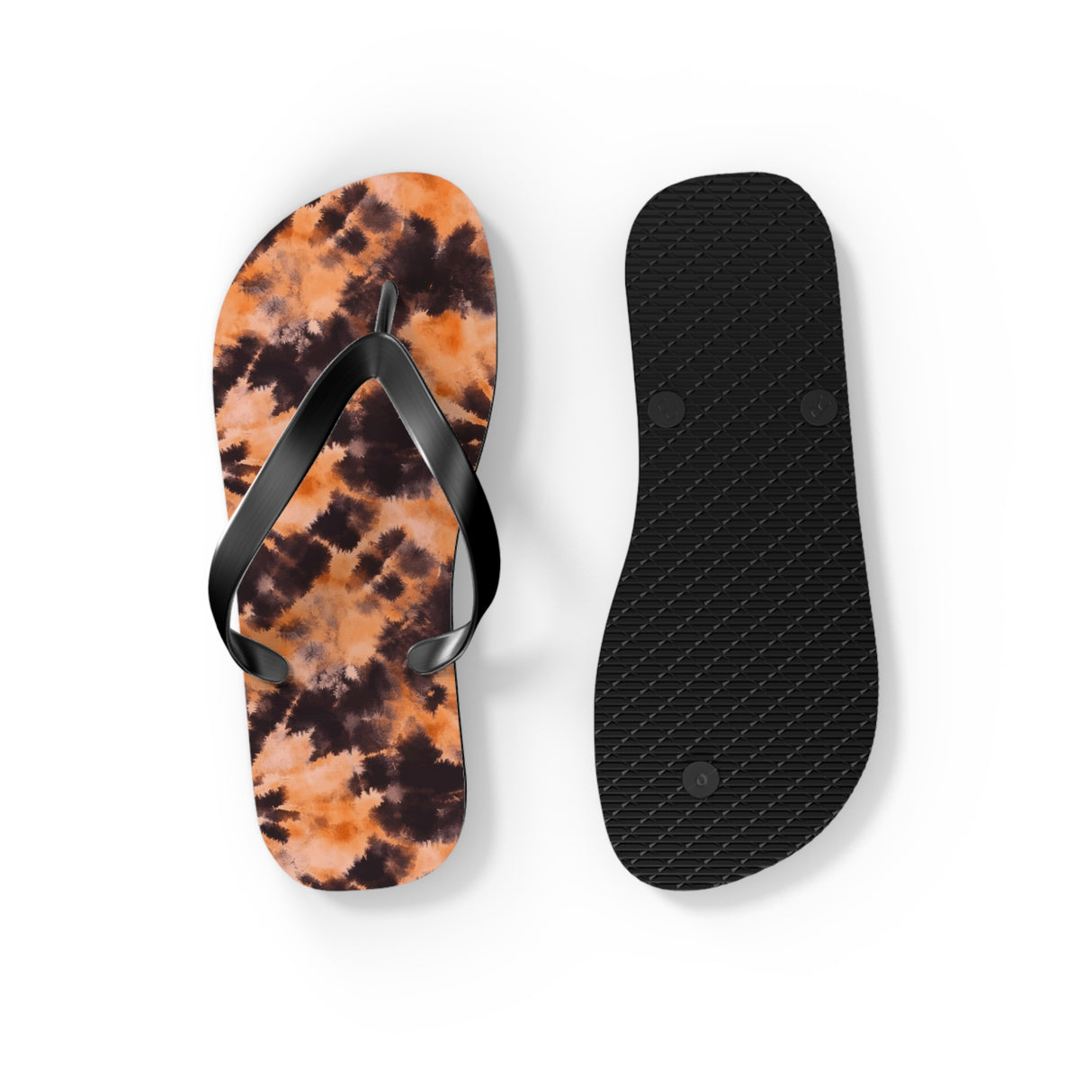 Orange Tie Dye Flip Flops