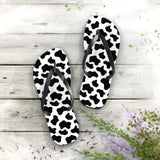 Cow Print Flip Flops