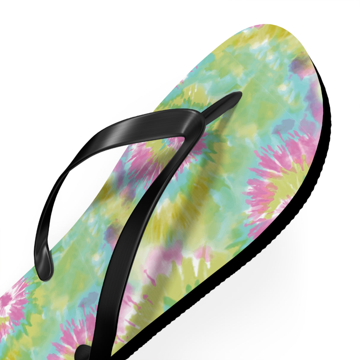 Green Tie Dye Flip Flops