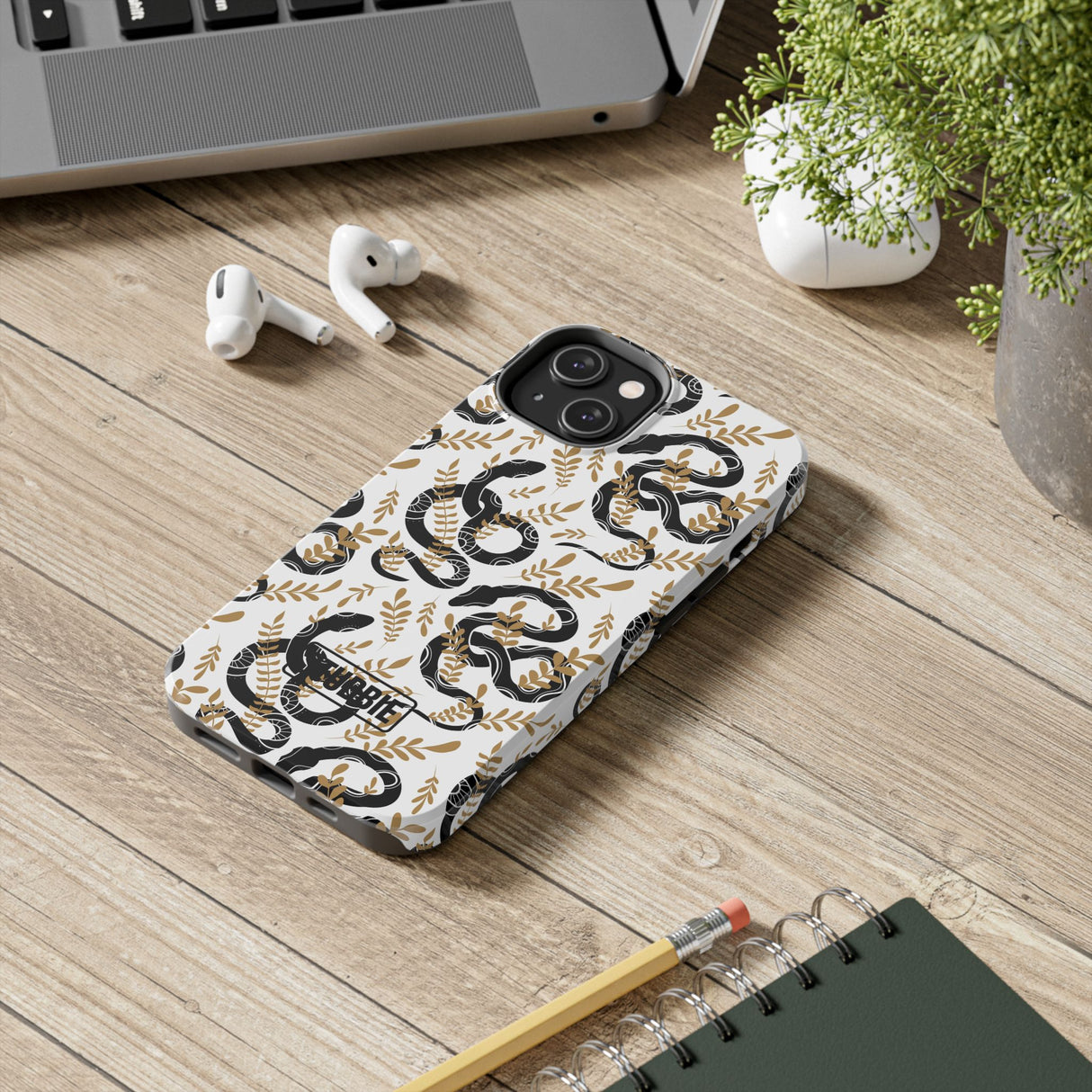 STUBBIE Phone Case for Apple iPhone - Black Snake Phone Case