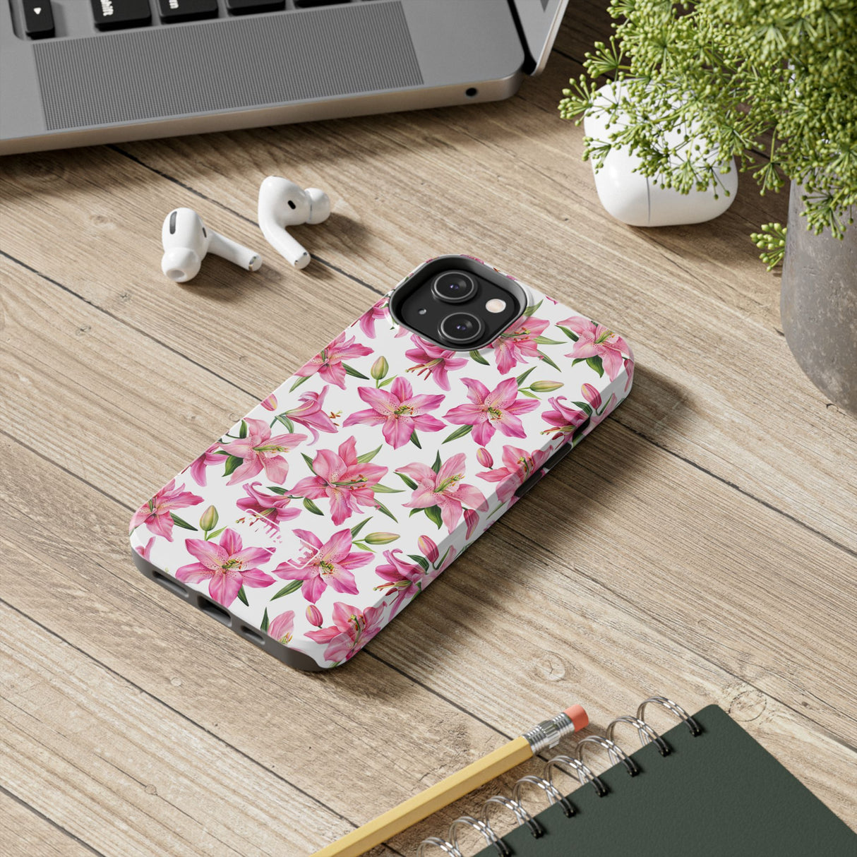 STUBBIE Phone Case for Apple iPhone - Pink Lily Flower Phone Case