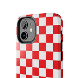 STUBBIE Phone Case for Apple iPhone - Red Checkered Phone Case